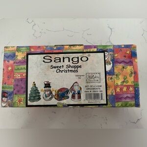 Sango Sweet Shoppe Festive Christmas Ornaments Set - Vintage Collectibles